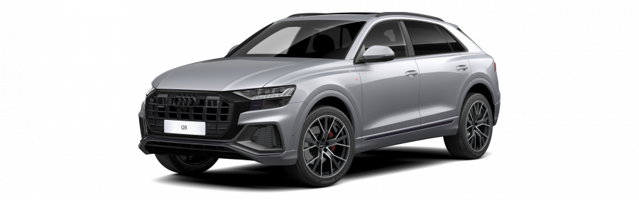 Audi Q8, Q8 50 TDI quattro, barva stříbrná