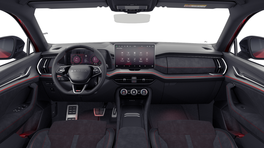 Škoda Kodiaq, 2,0 TSI 195 kW 7° automatická DSG 4x4, barva červená