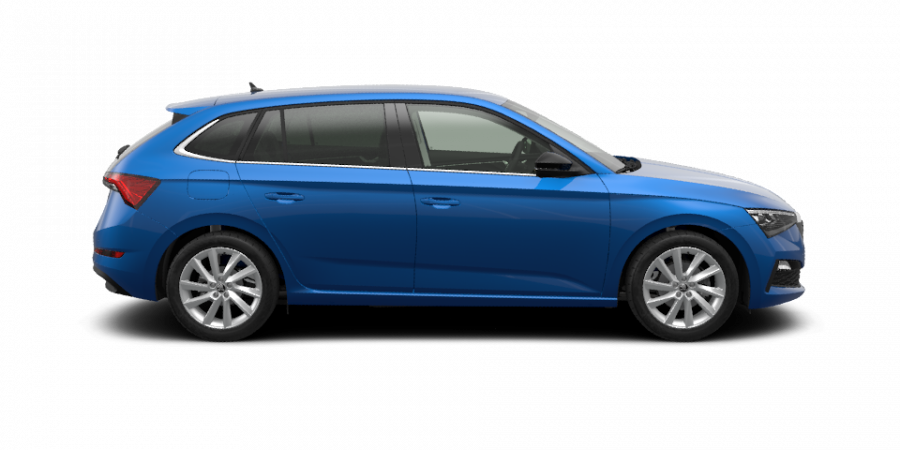 Škoda Scala, 1,0 TSI 85 kW 6-stup. mech., barva modrá