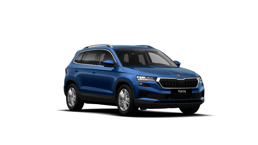 Škoda Karoq, 1,5 TSI 110 kW 7-stup. automat., barva modrá