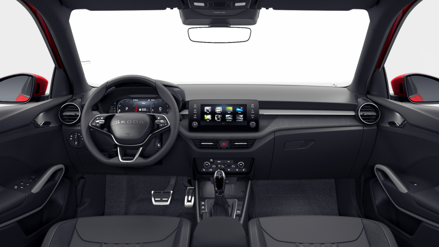Škoda Fabia, 1,0 TSI 85 kW 7° automatická DSG, barva červená