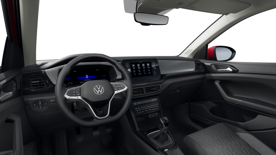 Volkswagen T-Cross, T-Cross People 1.0 TSI 85 kW 6G, barva červená