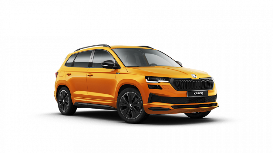 Škoda Karoq, 1,5 TSI 110 kW 6-stup. mech., barva oranžová