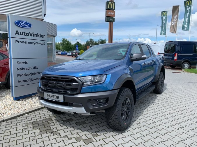 Ford Ranger, Raptor, Dvojkabina, 2.0 EcoBlue Bi-Turbo 157 kW/213 k, 10st. automatická, 4WD, barva modrá