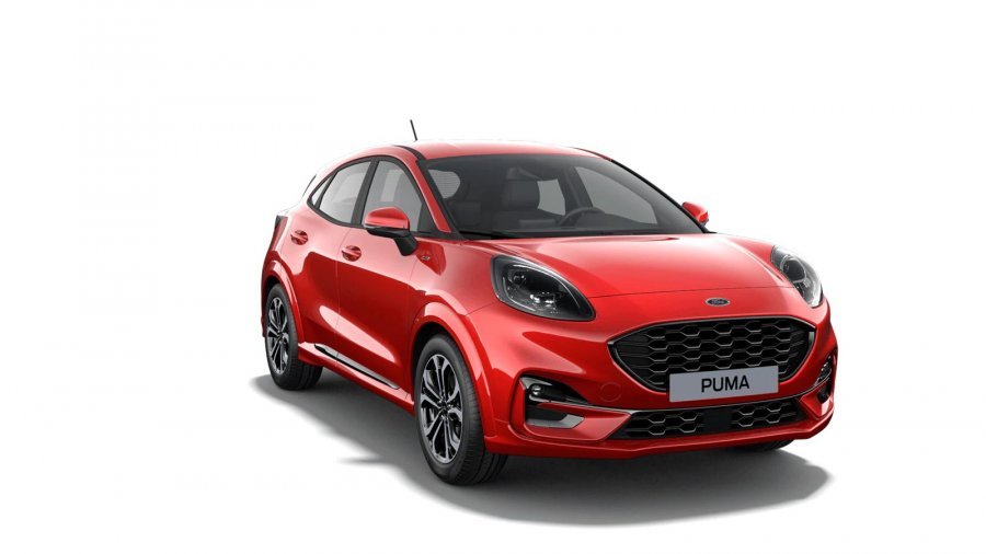 Ford Puma, ST-Line, 5dveřová, 1.0 EcoBoost (mHEV) 92 kW/125 k, 6st. manuální, barva červená