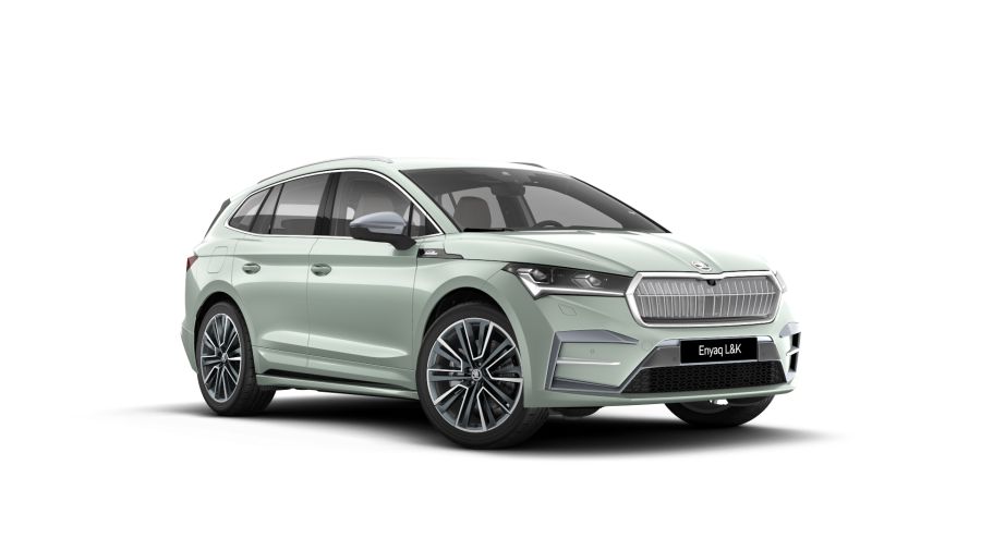 Škoda Enyaq iV, 82 kWh 210,00 kW 1-stup. automat. 4x4, barva stříbrná