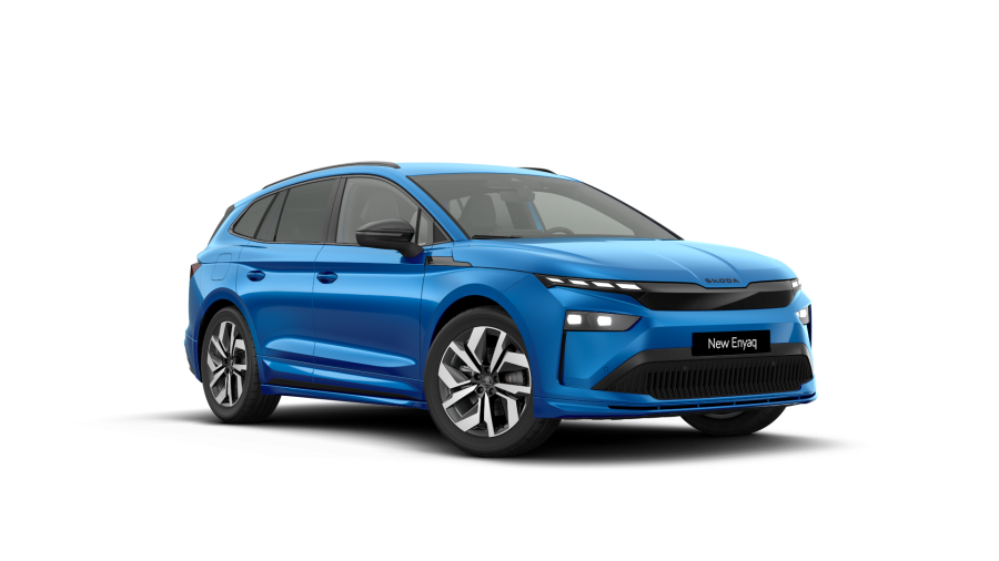 Škoda Enyaq iV, 63 kWh 150 kW 1° automatická, barva modrá
