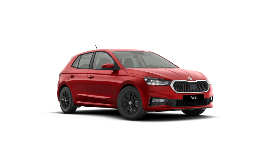 Škoda Fabia, 1,0 MPI 59 kW 5° manuální, barva červená