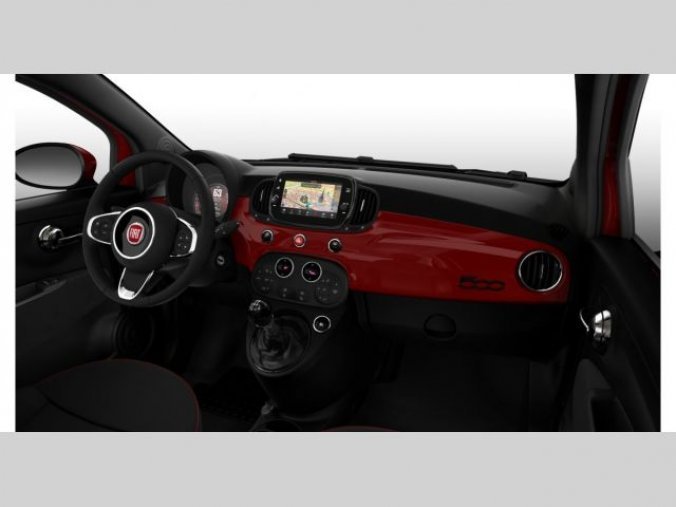 Fiat 500, RED 1.0 BSG HYBRID 70k, barva červená