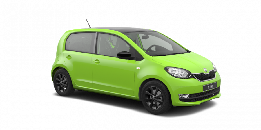 Škoda Citigo, 1,0 MPI 55 kW 5-stup. mech., barva zelená