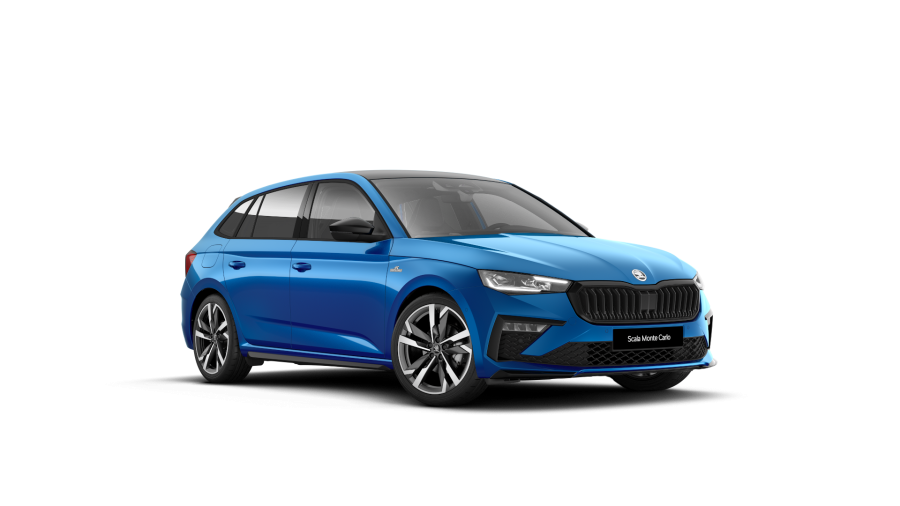 Škoda Scala, 1,0 TSI 85 kW 7° automatická DSG, barva modrá