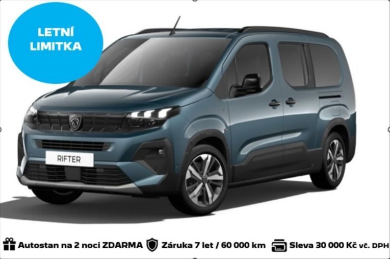 Peugeot Rifter, Peugeot Rifter 1,5 LONG GT BHDi 130 S&S EAT8, barva modrá