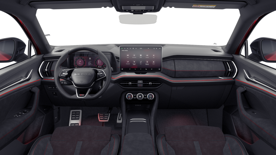 Škoda Kodiaq, 2,0 TSI 195 kW 7° automatická DSG 4x4, barva červená