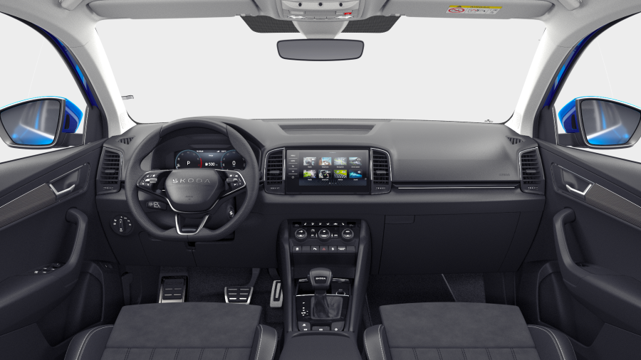 Škoda Karoq, 1,5 TSI 110 kW 7° automatická DSG, barva modrá