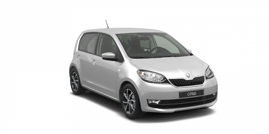 Škoda Citigo, 1,0 MPI 55 kW 5-stup. mech., barva stříbrná