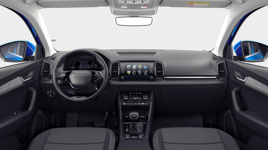 Škoda Karoq, 1,5 TSI 110 kW 7-stup. automat., barva modrá