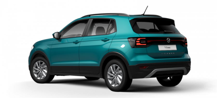 Volkswagen T-Cross, Life 1.0 TSI 85 kW 7DSG, barva tyrkysová