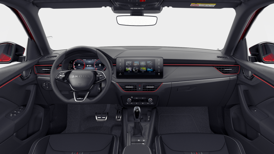 Škoda Scala, 1,5 TSI 110 kW 7° automatická DSG, barva červená