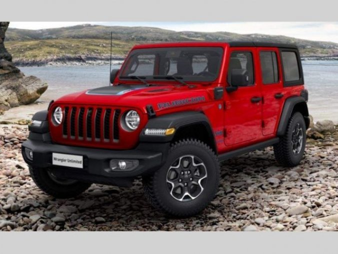 Jeep Wrangler, 2.0T 4xe PHEV 380k 8AT Rubicon, barva červená