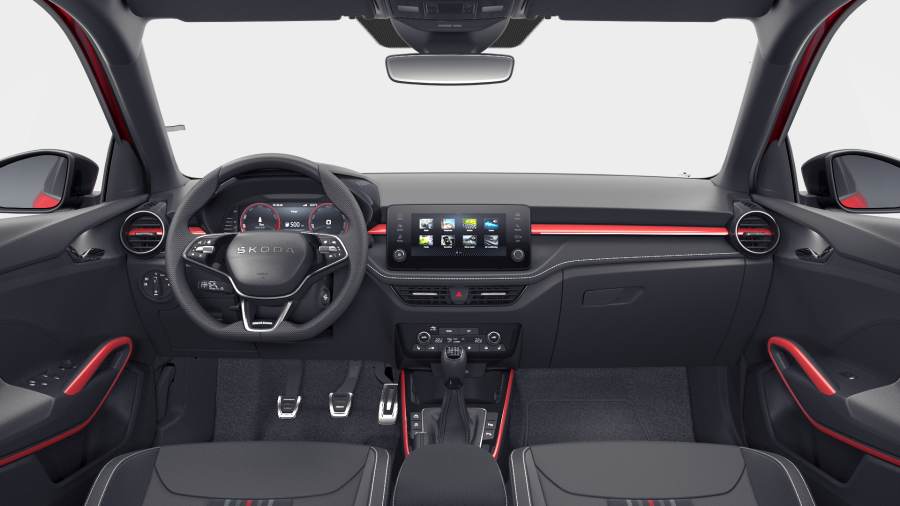 Škoda Fabia, 1,0 TSI 85 kW 6° manuální, barva červená