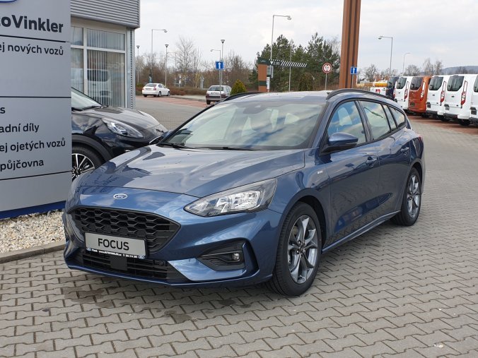 Ford Focus, ST-Line, Kombi, 1.5 EcoBoost 110 kW/150 k, 6st. manuální, barva modrá