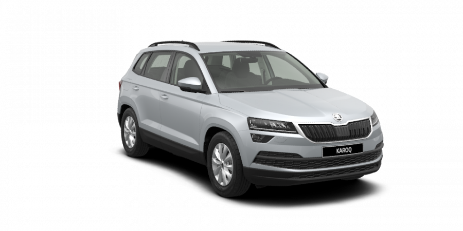 Škoda Karoq, 1,6 TDI 85 kW 6-stup. mech., barva stříbrná