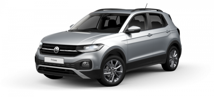 Volkswagen T-Cross, Life 1.0 TSI 85 kW 7DSG, barva stříbrná