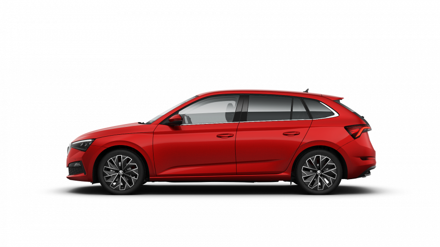 Škoda Scala, 1,5 TSI 110 kW 6-stup. mech., barva červená