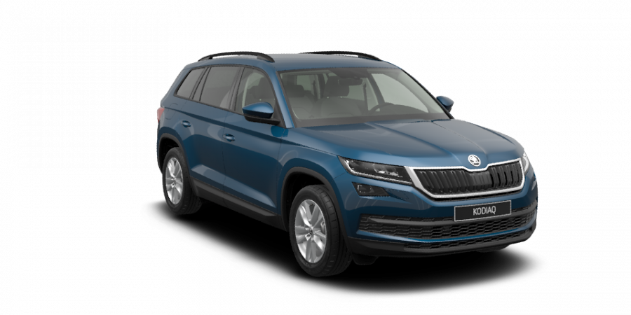 Škoda Kodiaq, 2,0 TDI 110 kW 6-stup. mech. 4x4, barva modrá