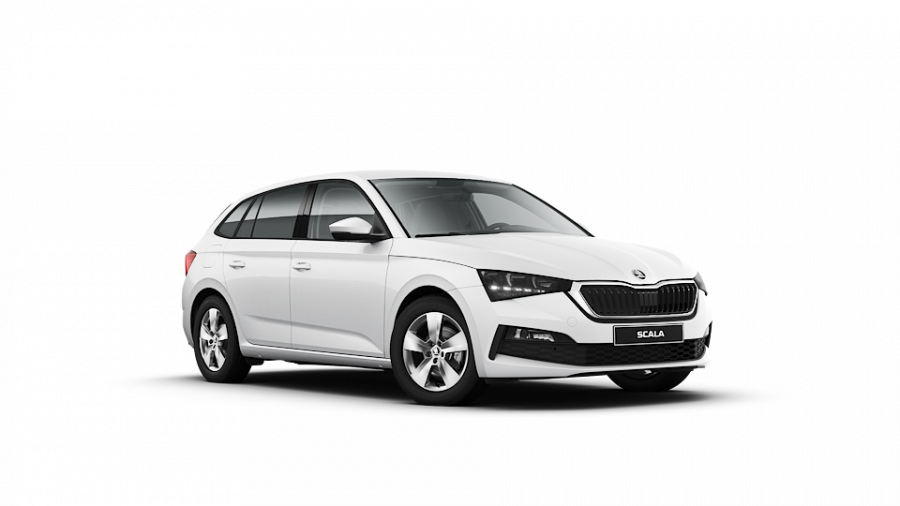 Škoda Scala, 1,0 TSI 81 KW 6-stup. mech., barva bílá