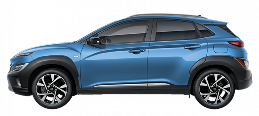 Hyundai Kona, 1,0 T-GDI 88 kW (95 NAT) 7 st. DCT, barva modrá