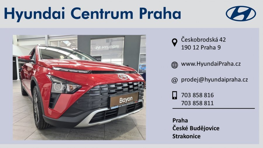 Hyundai Bayon, 1,2i DOHC 62 kW (95 NAT) 5 st. man, barva červená