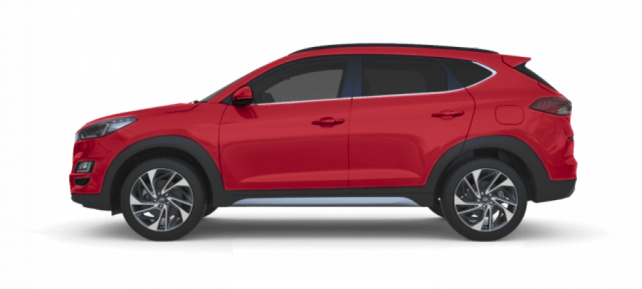 Hyundai Tucson, 1,6 T-GDi 130 kW (95 NAT) 6 st. man, barva červená
