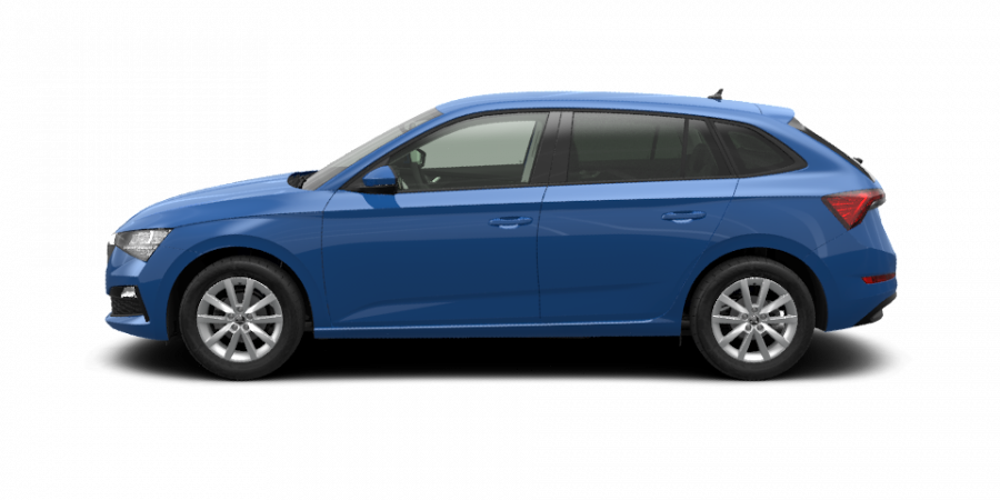 Škoda Scala, 1,0 TSI 70 KW 5-stup. mech., barva modrá