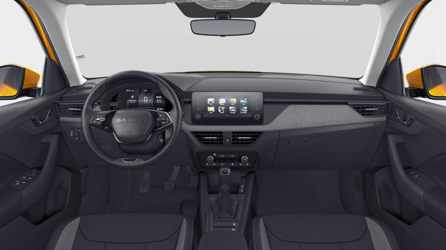 Škoda Kamiq, 1,5 TSI 110 kW 6° manuální, barva oranžová