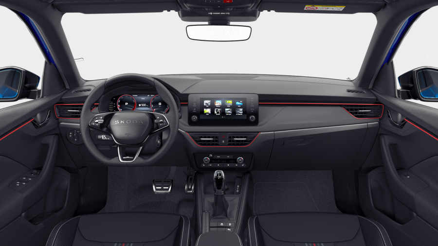 Škoda Scala, 1,5 TSI 110 kW 7° automatická DSG, barva modrá