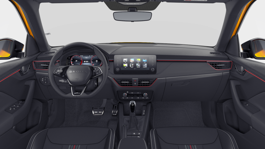 Škoda Kamiq, 1,5 TSI 110 kW 7° automatická DSG, barva oranžová