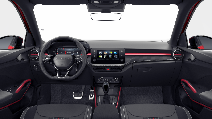 Škoda Fabia, 1,0 TSI 85 kW 7° automatická DSG, barva červená