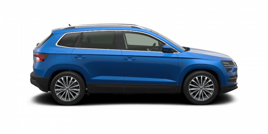 Škoda Karoq, 1,5 TSI 110 kW 6-stup. mech., barva modrá