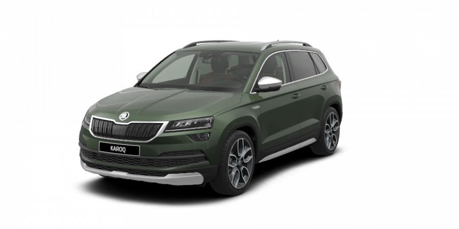 Škoda Karoq, 2,0 TDI 110 kW 6-stup. mech. 4x4, barva zelená