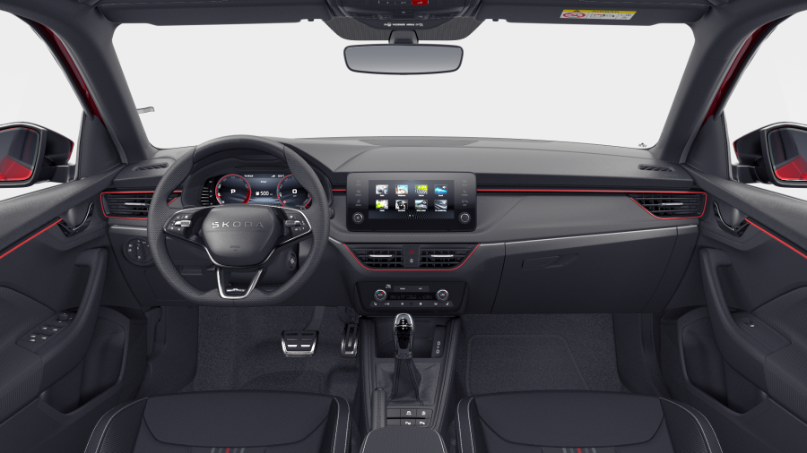 Škoda Scala, 1,0 TSI 85 kW 7° automatická DSG, barva červená