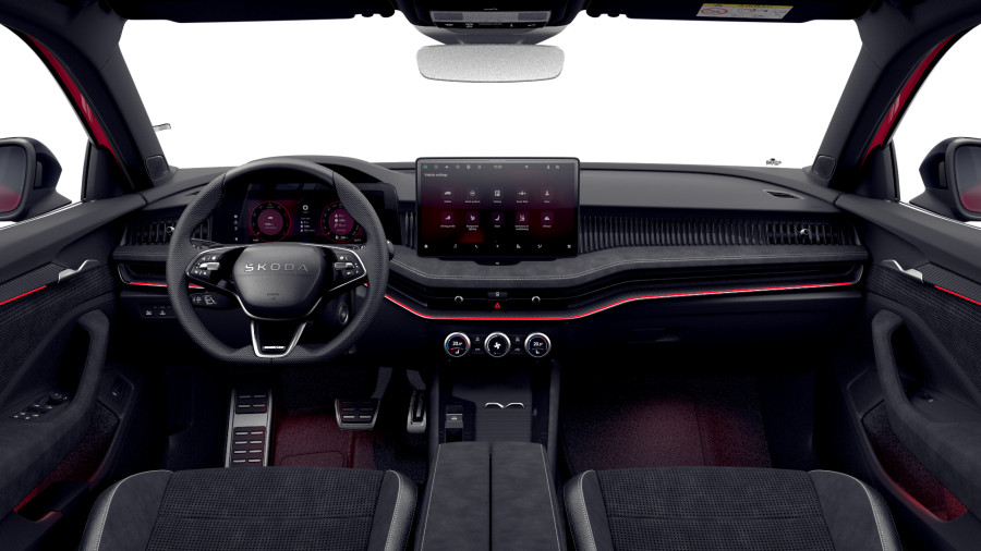 Škoda Superb, 2,0 TDI 142 kW 7° automatická DSG 4x4, barva červená