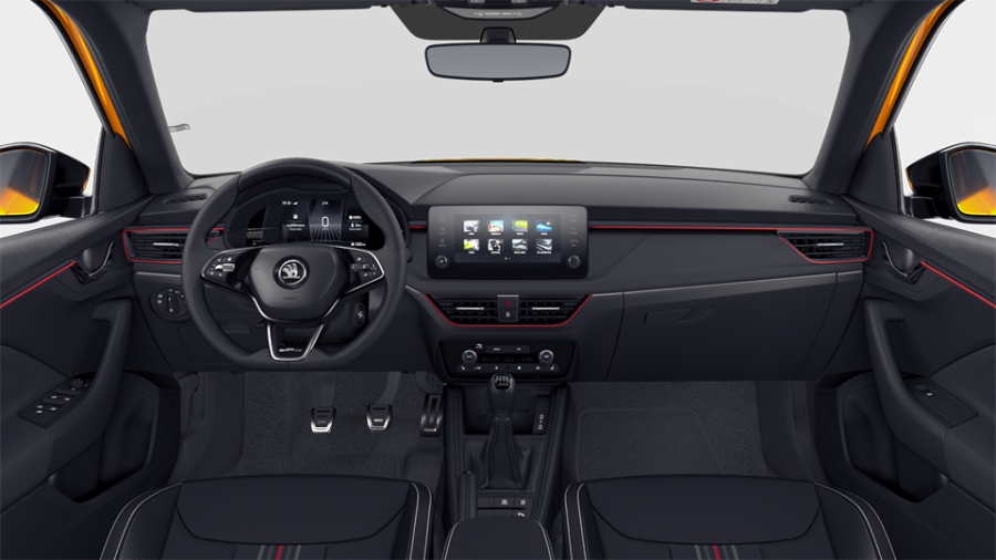 Škoda Kamiq, 1,0 TSI 85 kW 6-stup. mech., barva oranžová