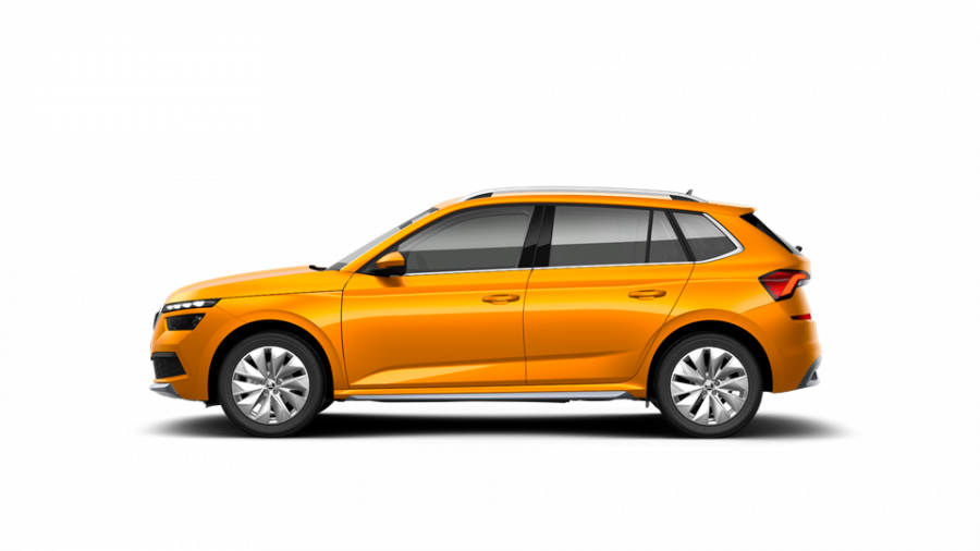 Škoda Kamiq, 1,5 TSI 110 kW 7-stup. automat., barva oranžová