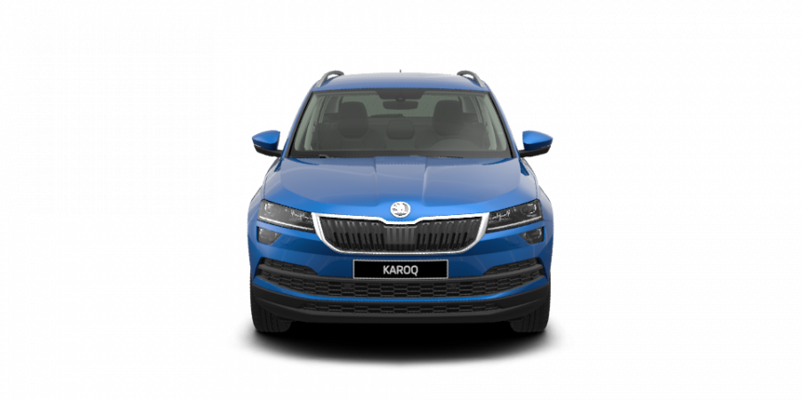 Škoda Karoq, 1,5 TSI 110 kW 6-stup. mech., barva modrá