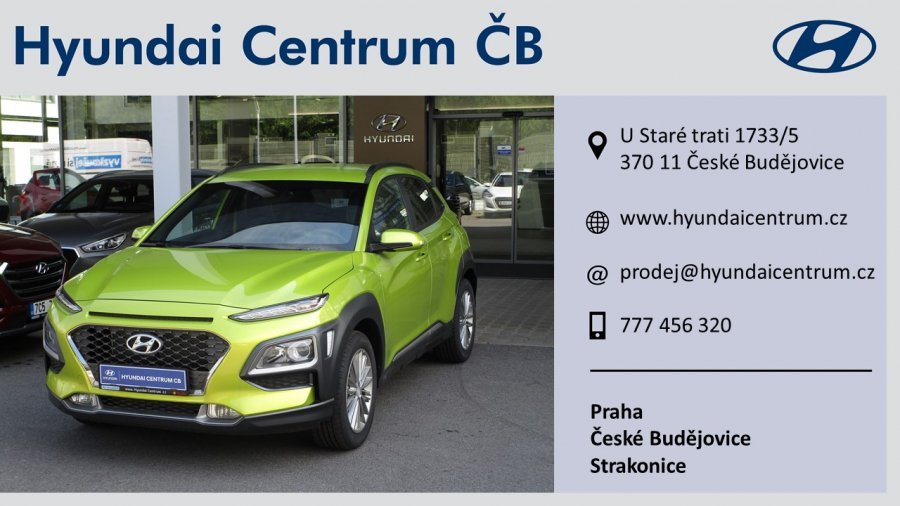 Hyundai Kona, 1,0 T-GDI 88 kW (95 NAT) 6 st. man, barva žlutá