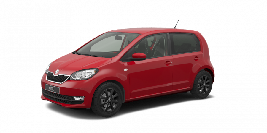 Škoda Citigo, 1,0 MPI 55 kW 5-stup. mech., barva červená