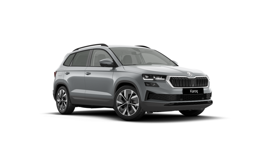 Škoda Karoq, 2,0 TDI 110 kW 7° automatická DSG 4x4, barva stříbrná