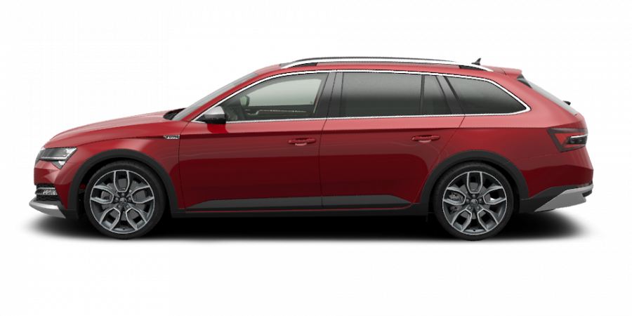 Škoda Superb, 2,0 TSI 200 kW 7-speed automat. 4x4, barva červená