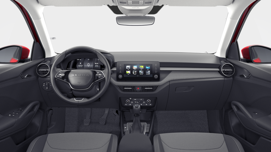 Škoda Fabia, 1,0 MPI 59 kW 5° manuální, barva červená